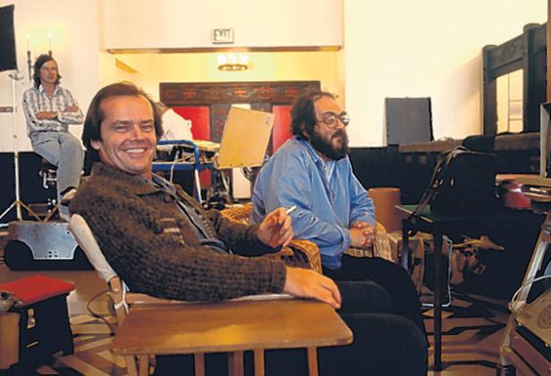 Jack Nicholson and Stanley Kubrick on the set of The Shining (Warner Bros.)