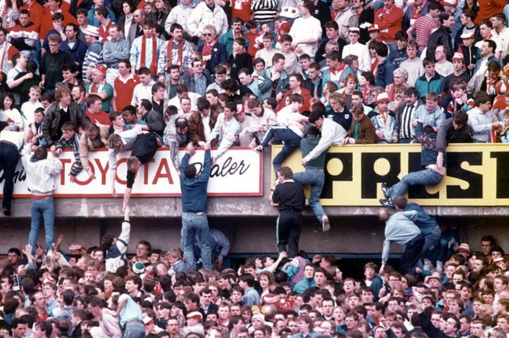 Scenes at Hillsborough FA Cup Semi Final match Liverpool v Notts Forest 15th April 1989 (Mirror)