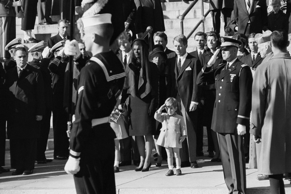 John F. Kennedy Jr. Saluting His Father at Funeral